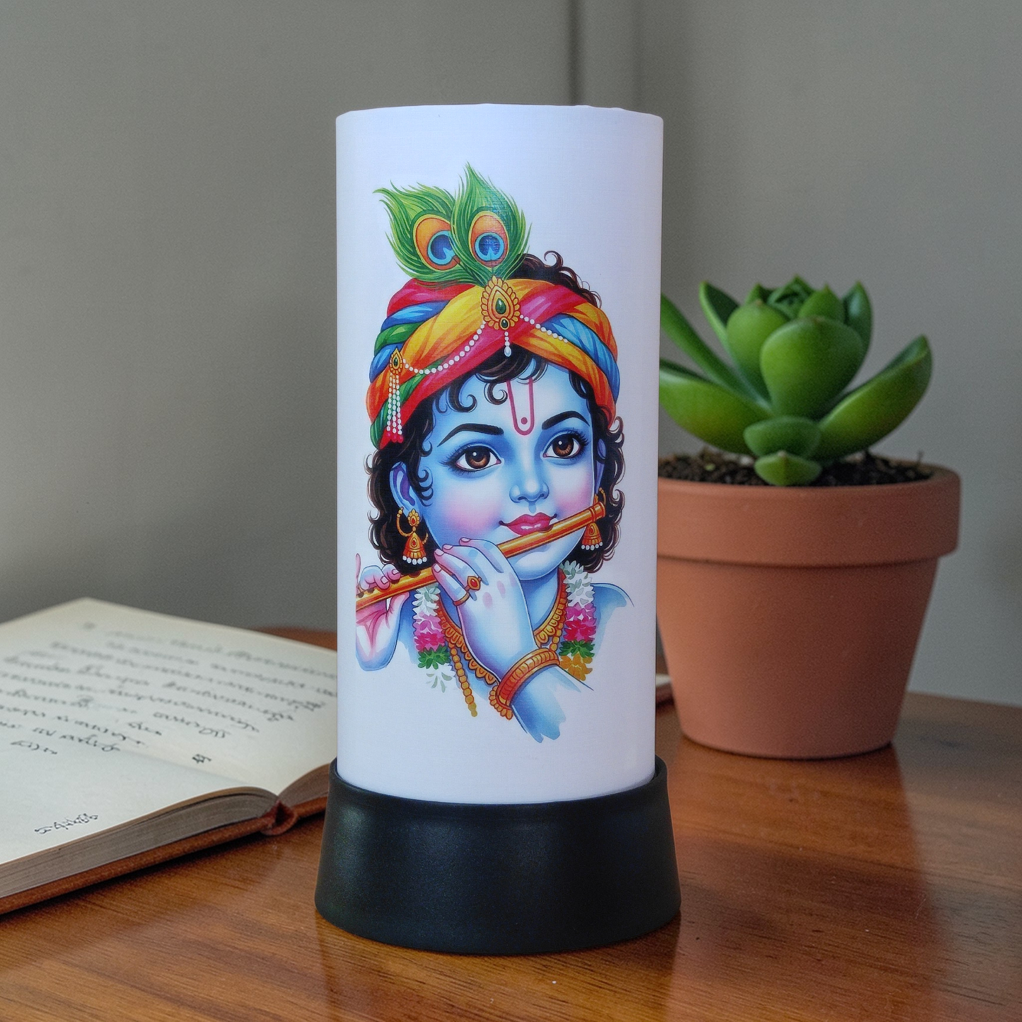 RK-1 Krishna Portrait Table Lamp